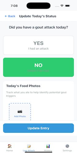 Attack Logging Screen